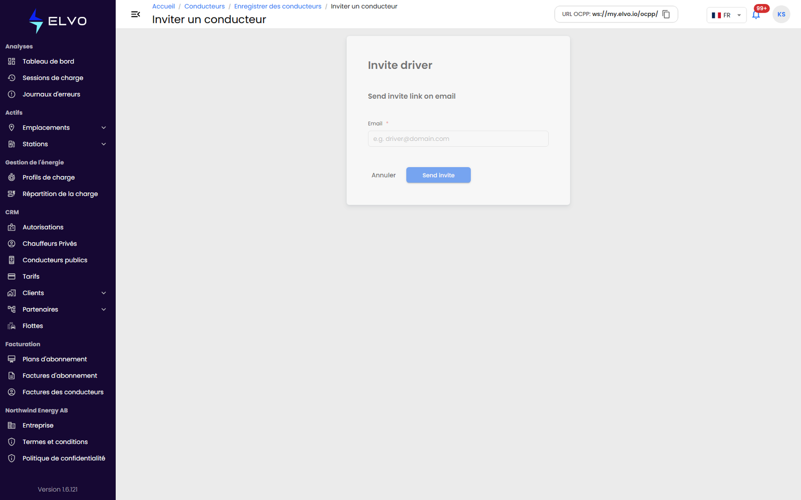 Inviter un conducteur