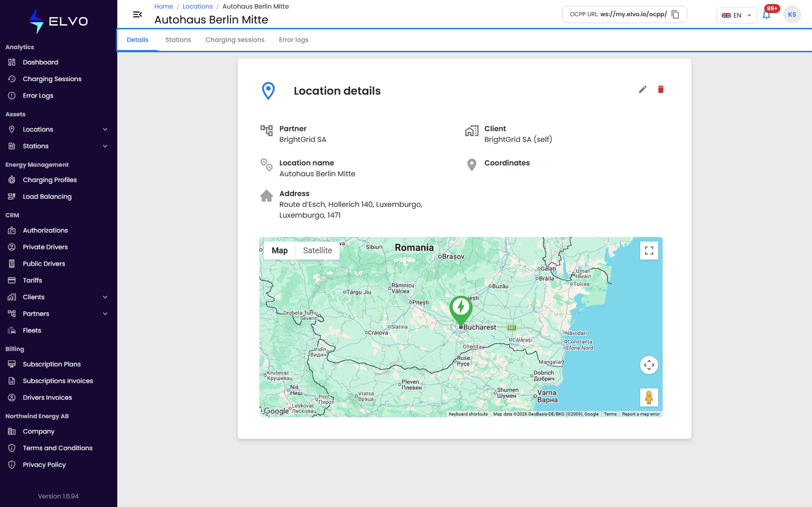 Location detail tabs