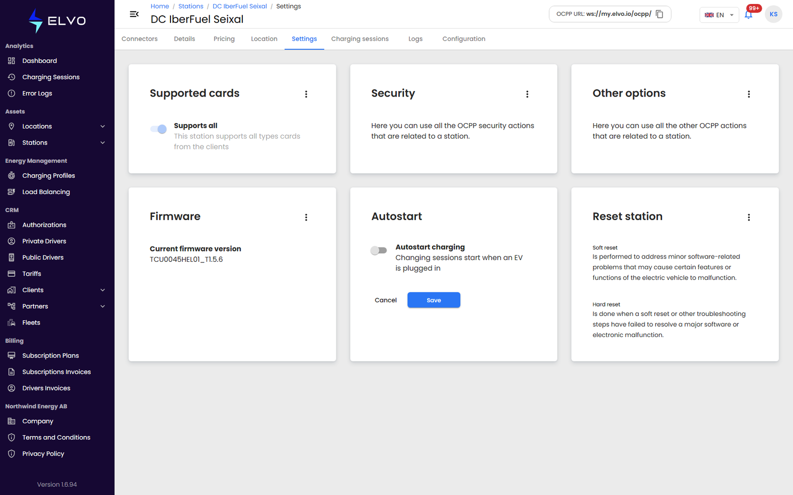 Editing Autostart settings