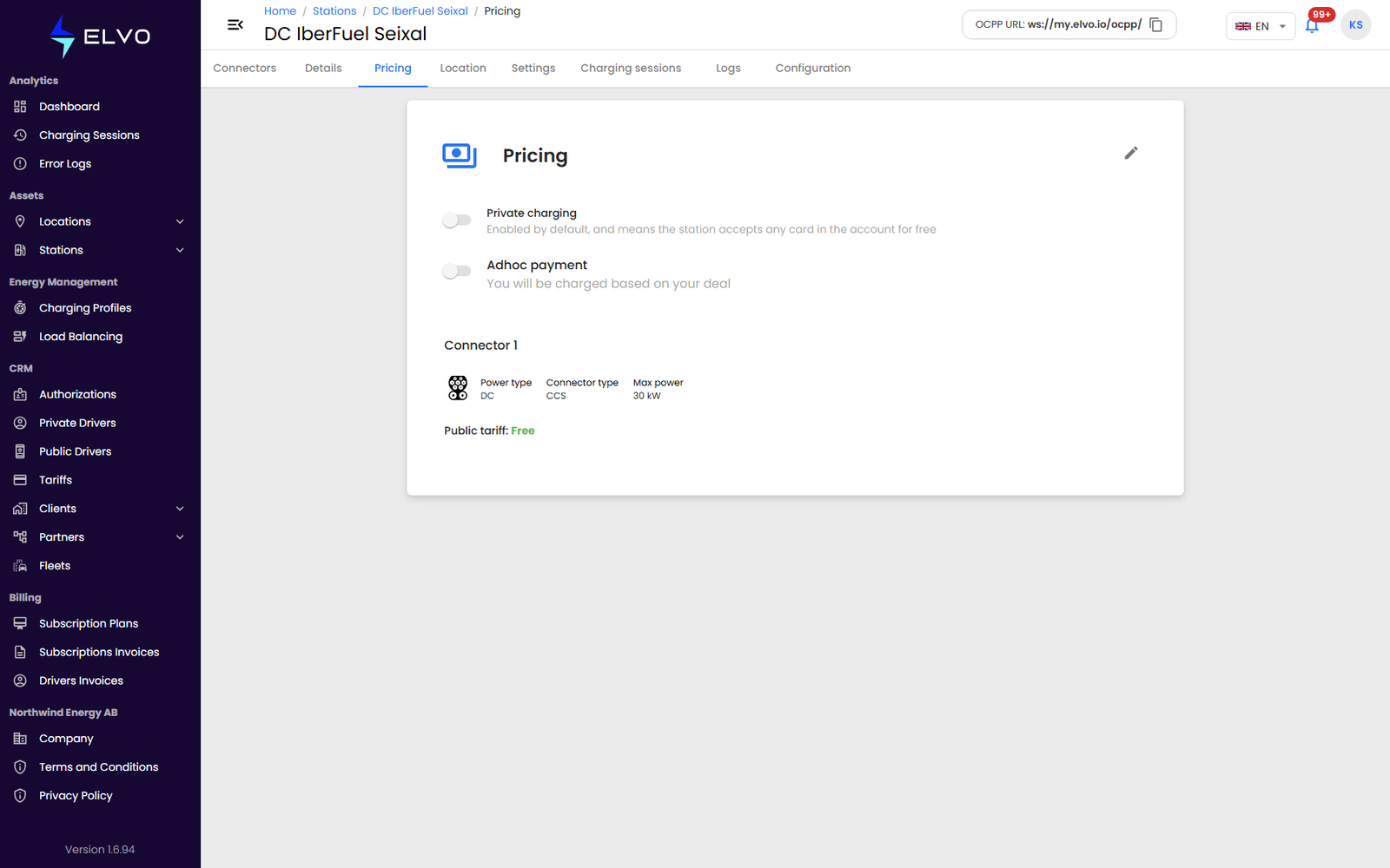 Pricing tab overview