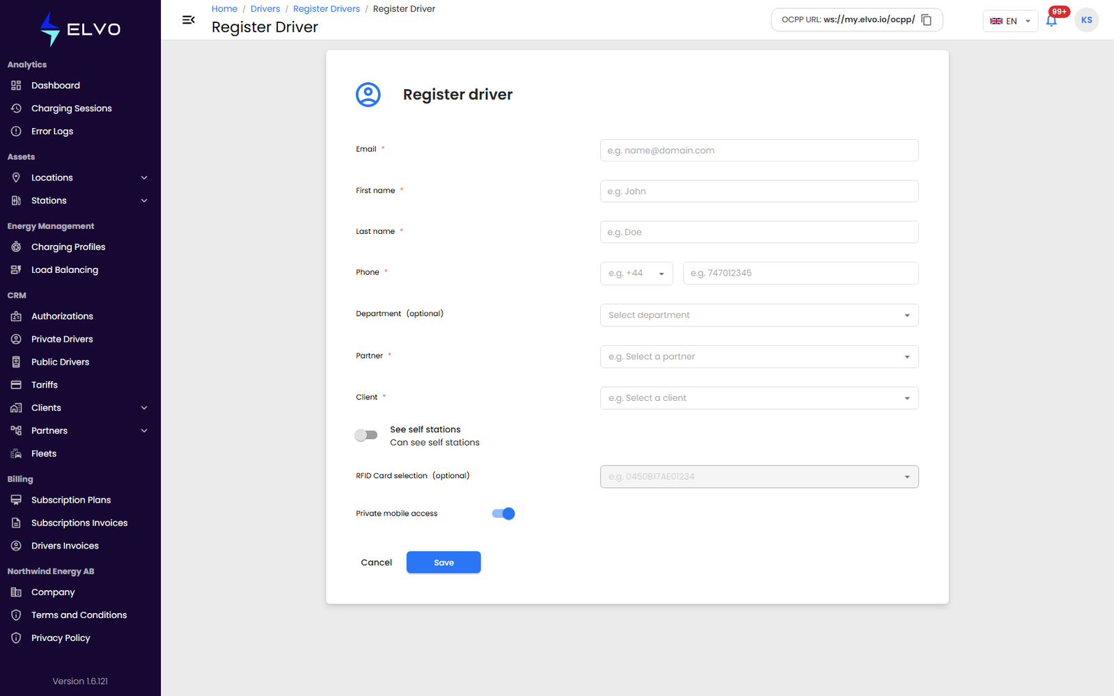 Manual driver registration